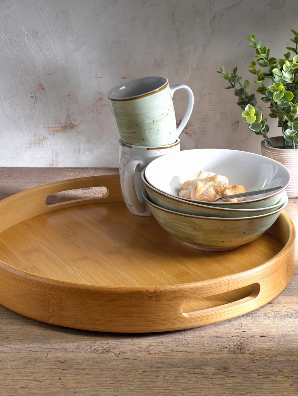 Bambus-Tablett, Ø 38 Cm 2 Bambus-Tablett, Ø 38 Cm – Bild 2