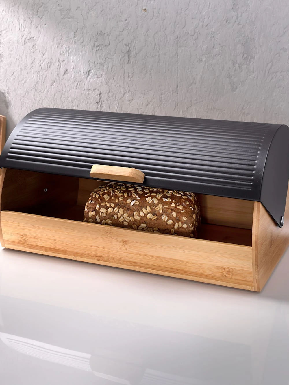 Brotkasten, Bambus / Metall, 39 X 27 X 19 Cm 1 Brotkasten, Bambus / Metall, 39 X 27 X 19 Cm